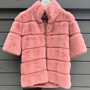 New Faux Fur Blush Faux Fur Jacket/vest M
